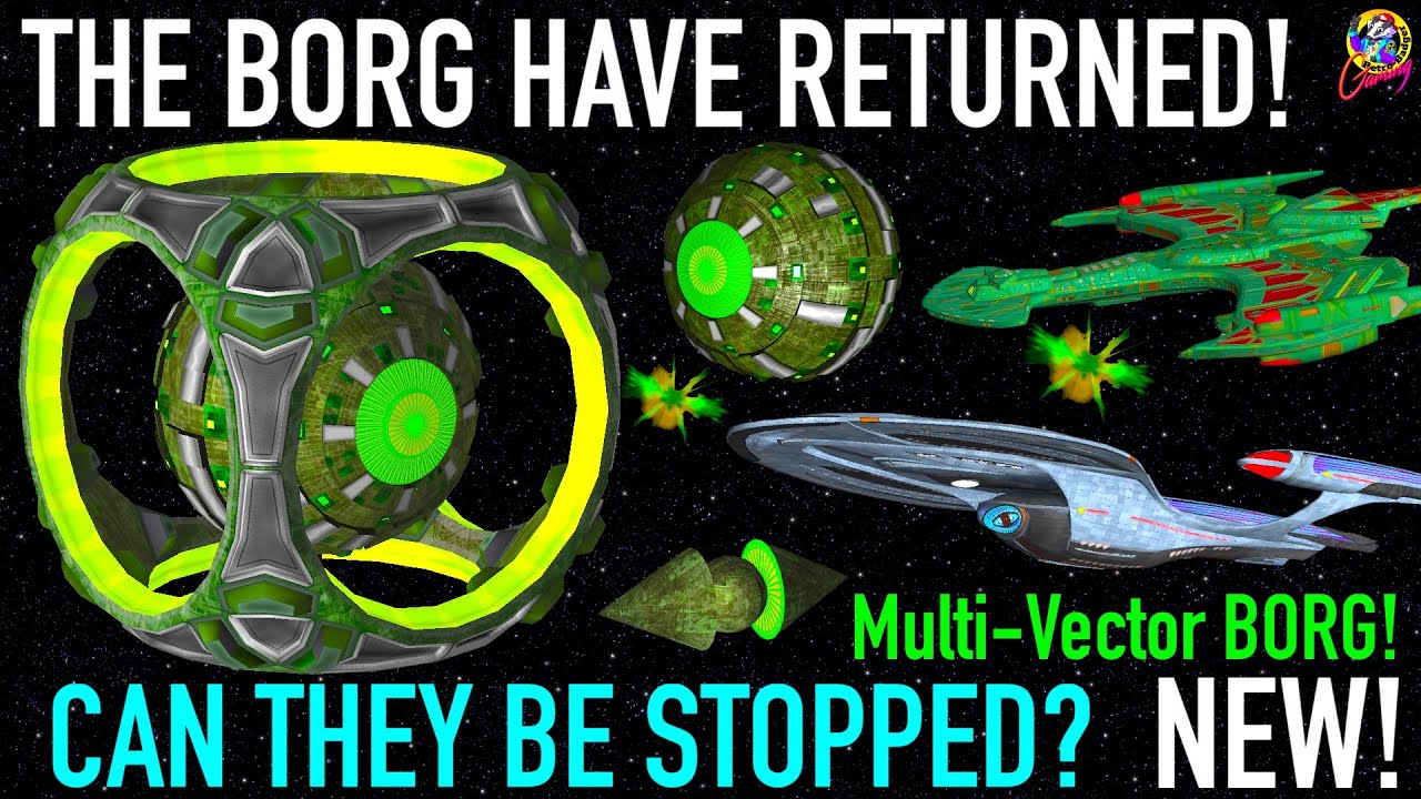 Post End Game - NEW Borg War C-Sphere - VS Enterprise F, Klingon Flagship, Cardassian Hebetion