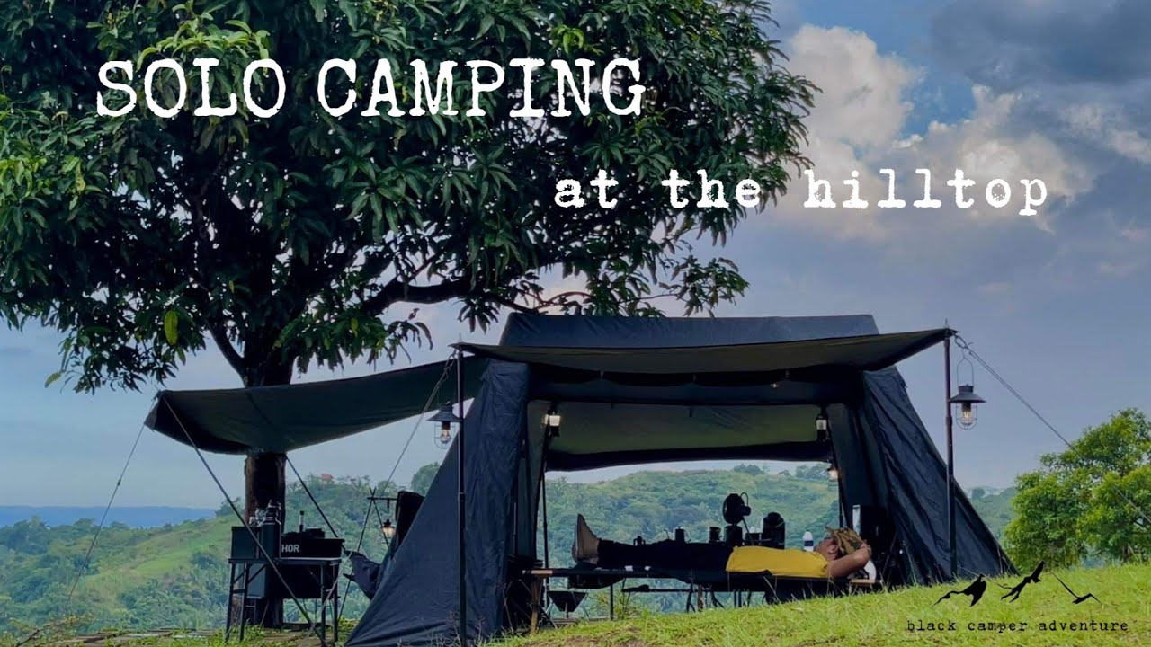 Sierra Grove | Solo Camping at the hilltop | Black Camping | FJ Cruiser | Sound of Nature | ASMR