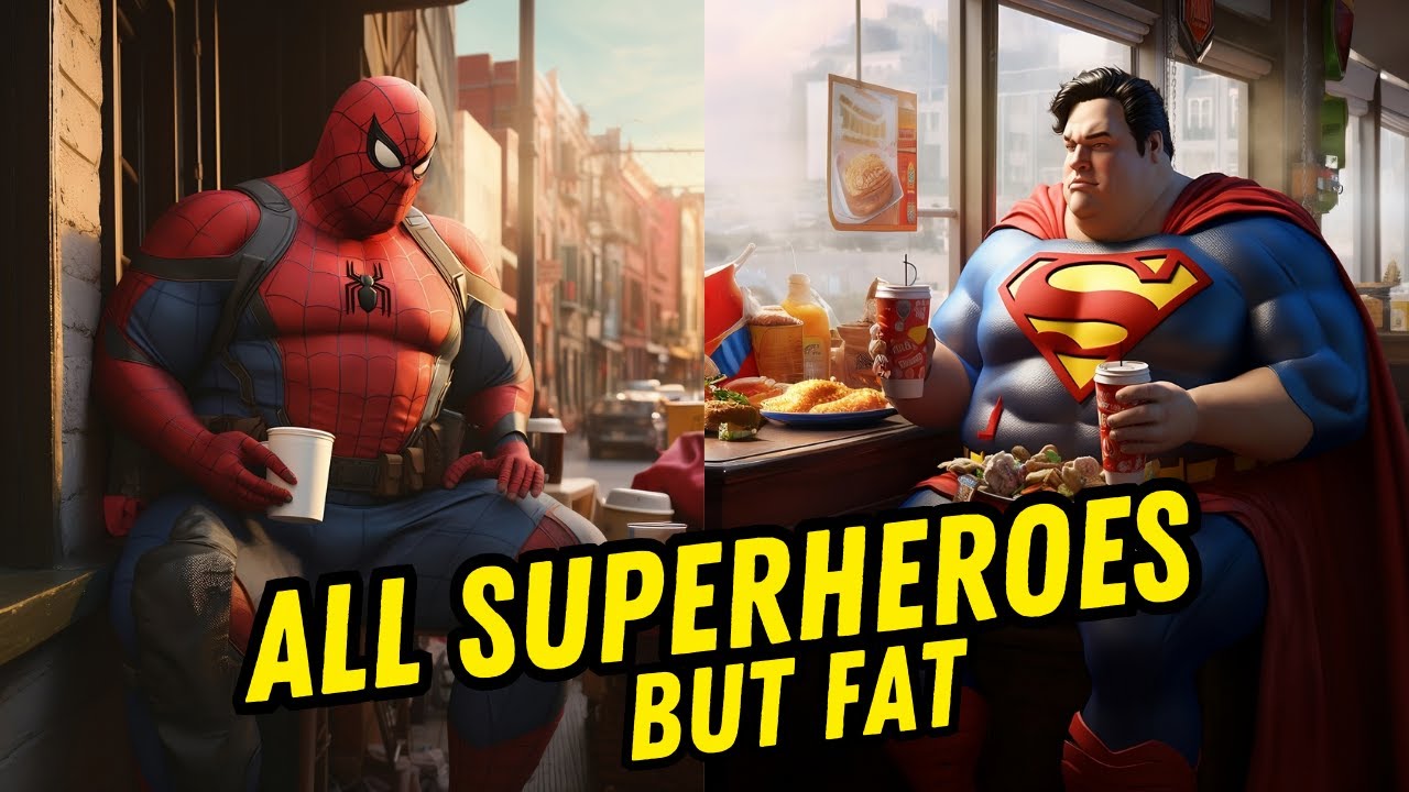 All Superheroes but Fat High Quality 4K