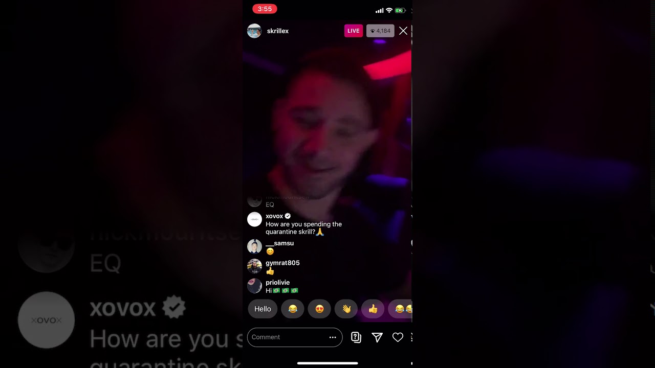 Skrillex live Instagram 2