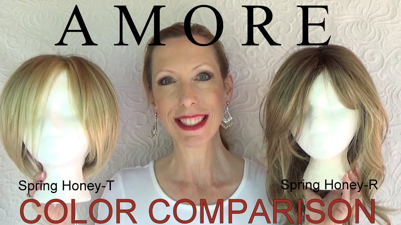 AMORE WIG COLOR COMPARISON | SPRING HONEY-R  and SPRING HONEY-T