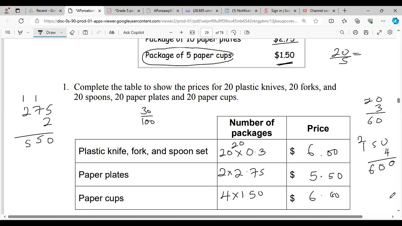 GRADE 5 PEP PERFORMANCE TASK