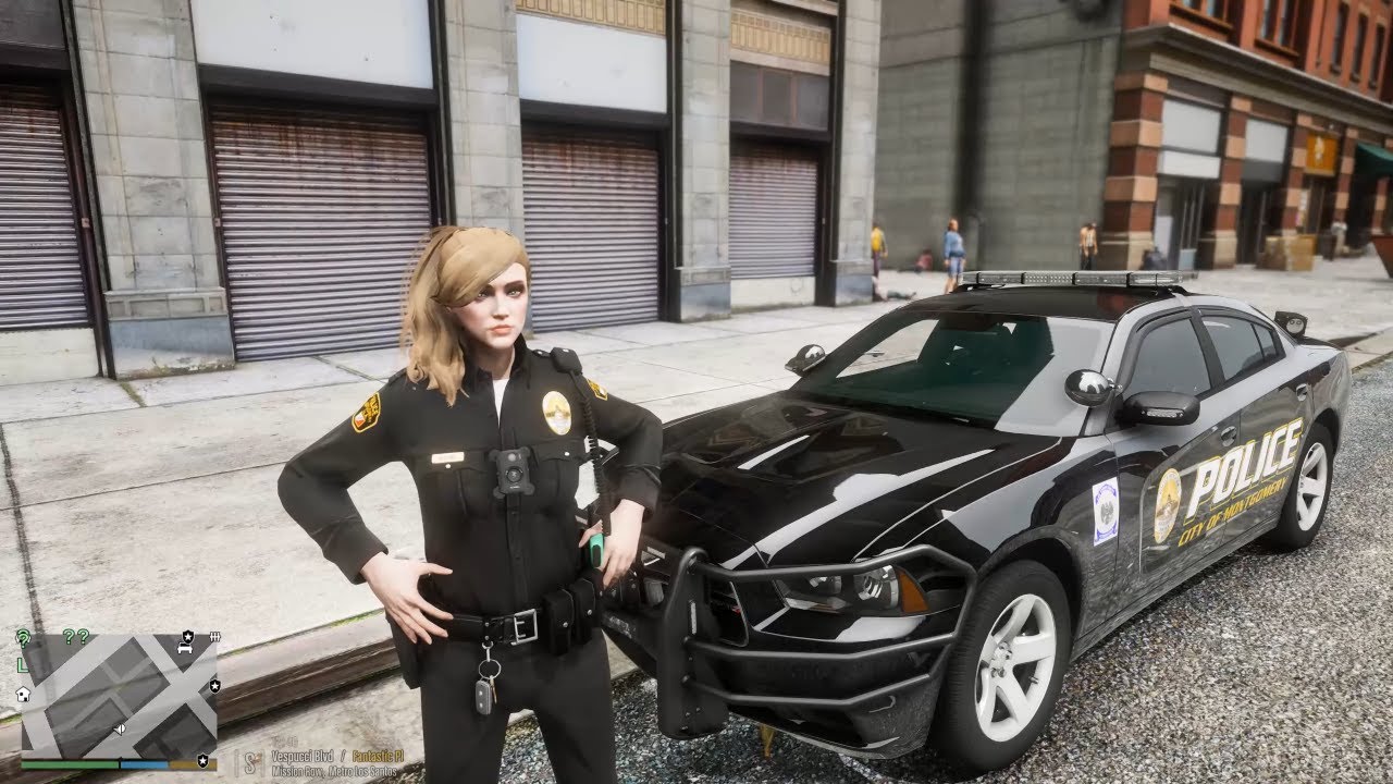 Gta 5 LSPDFR Let's Play As A Montgomery PD Female Officer - Pursuit Charger Patrol