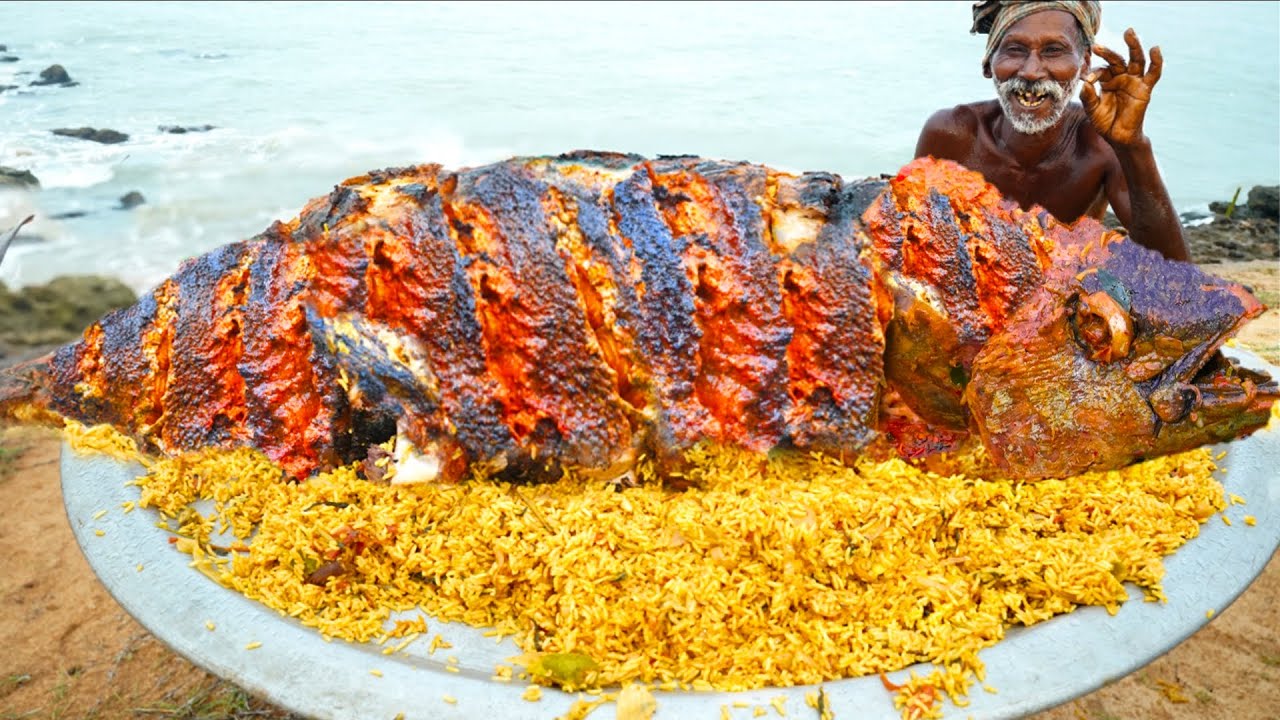 TUNA FISH ARABIAN MANDI BIRYANI | Sea Food | Village Grandpa | Delicious Village Recipe