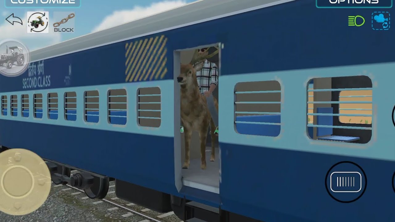 Indian Vehicles Simulator 3d || in train जानवर 🦌|| new update #5