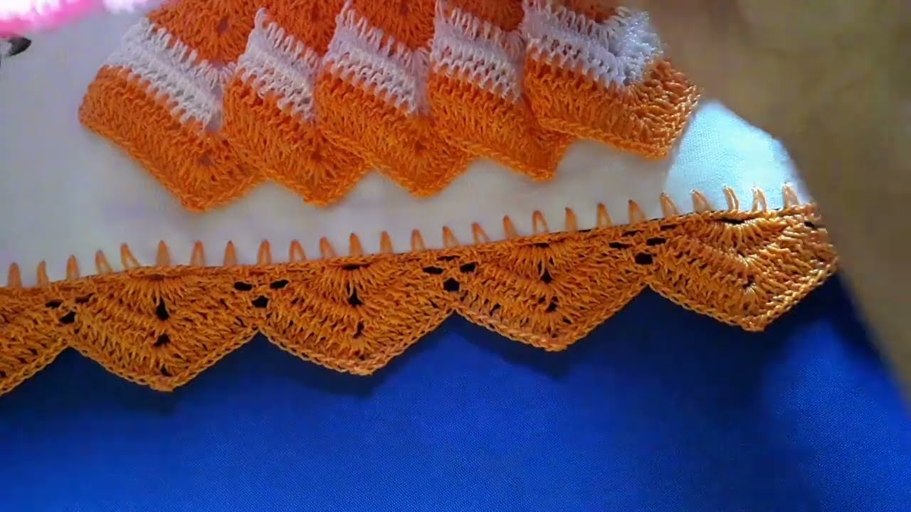 barradinho  de croche para pano de prato