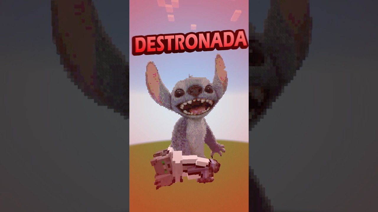 STITCH destron&oacute; a MINECRAFT