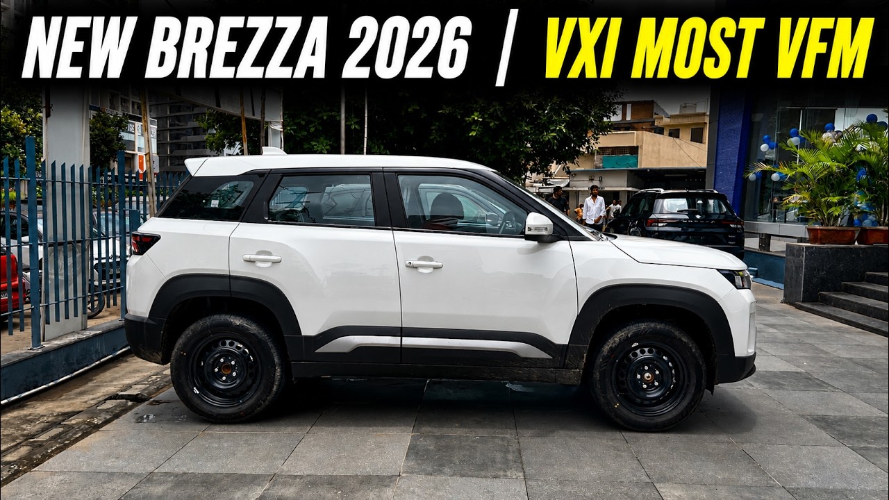 FACELIFTED ! MARUTI BREZZA 2026 VXI SECOND BASE MODEL EX.SHOW- 9.49L PETROL 1.5L 6 SPEED MT !
