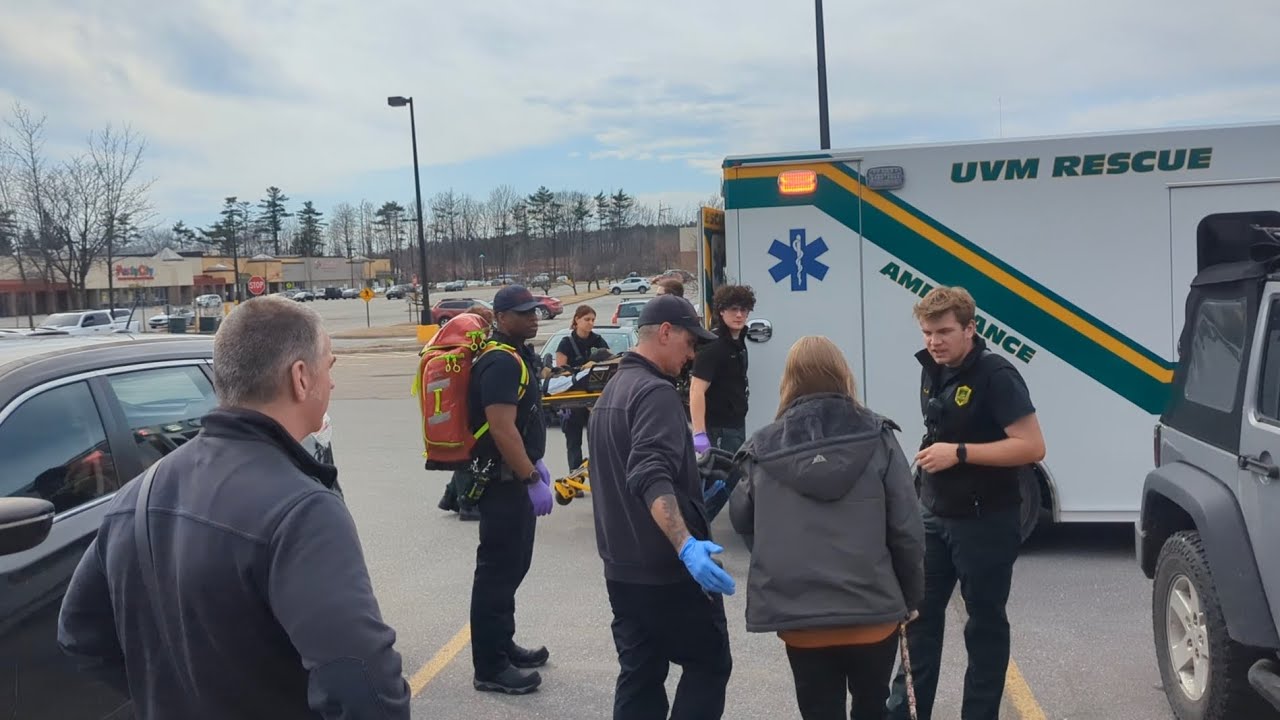 Chipotle Medical Call on Dorset St – UVM Rescue, South Burlington Fire and Police Respond