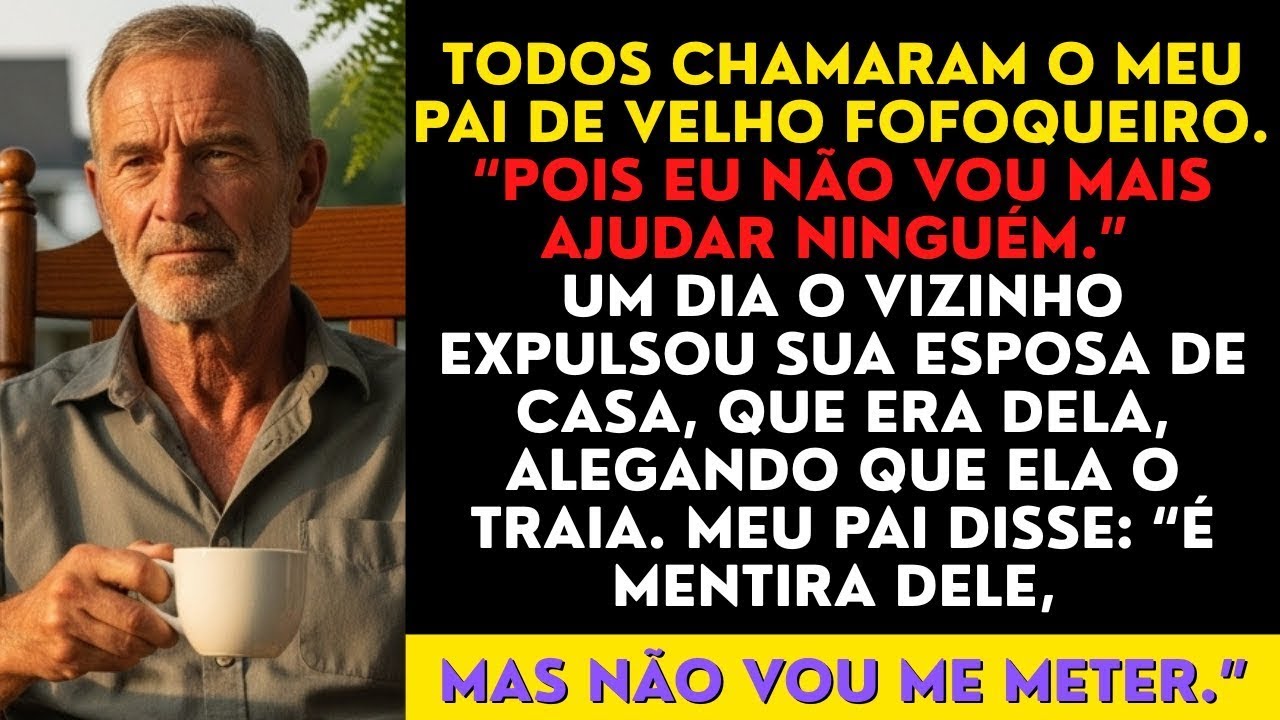 Todos chamaram o meu pai de velho fofoqueiro. “Pois eu não vou mais ajudar ninguém.” Um dia...