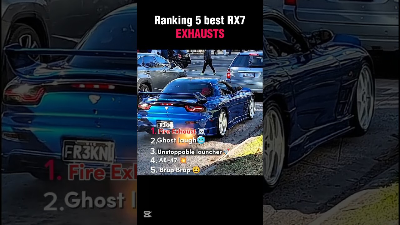 Ranking best exhausts of mazada RX7 💀 #carexhausts #mazadarx7 #supercars #cars