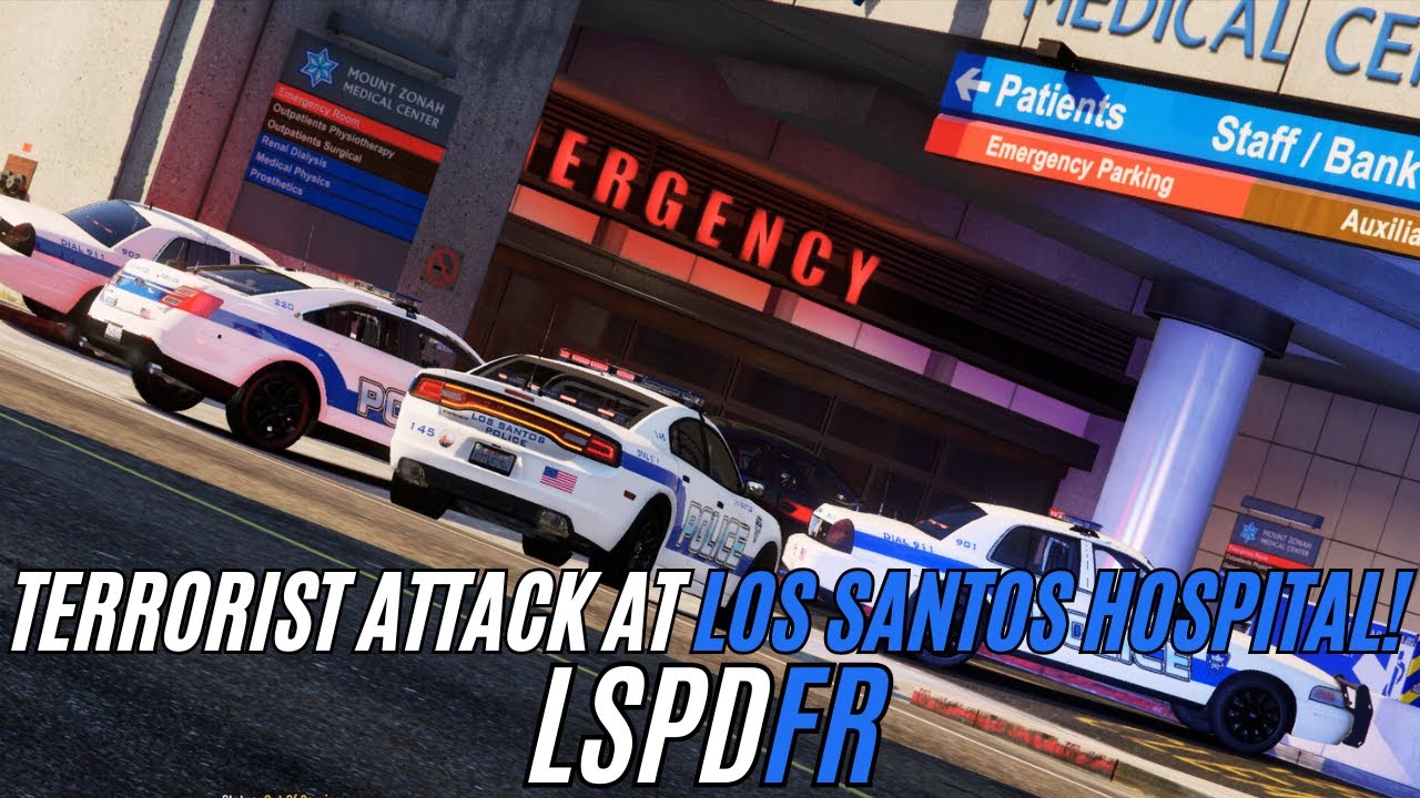 GTA 5 LSPDFR - Terrorist Attack at Los Santos Hospital! Intense Police Response!!