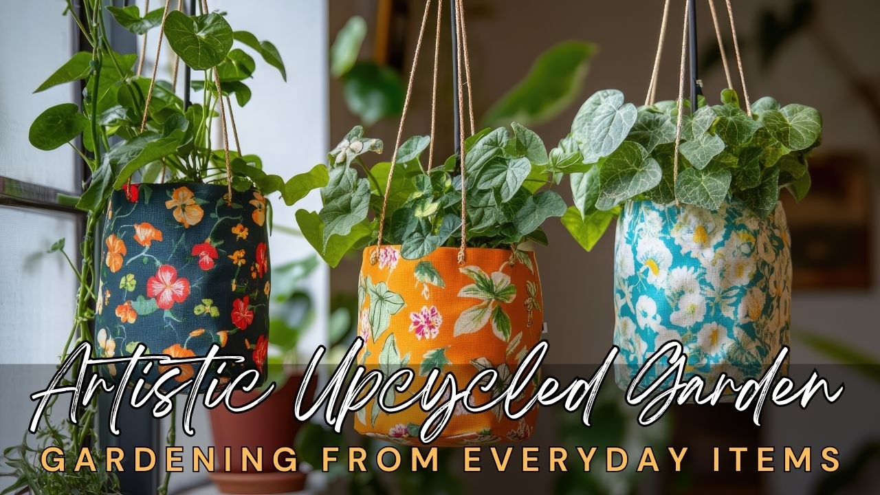 🌸🌱 DIY Artistic Upcycled Garden Decor Ideas: Small Space Gardening from Everyday Items