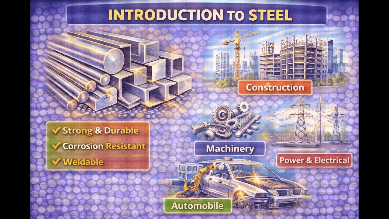 Introduction to Steel | Properties, Types & Applications Explained// Polytechnic & Diploma Students