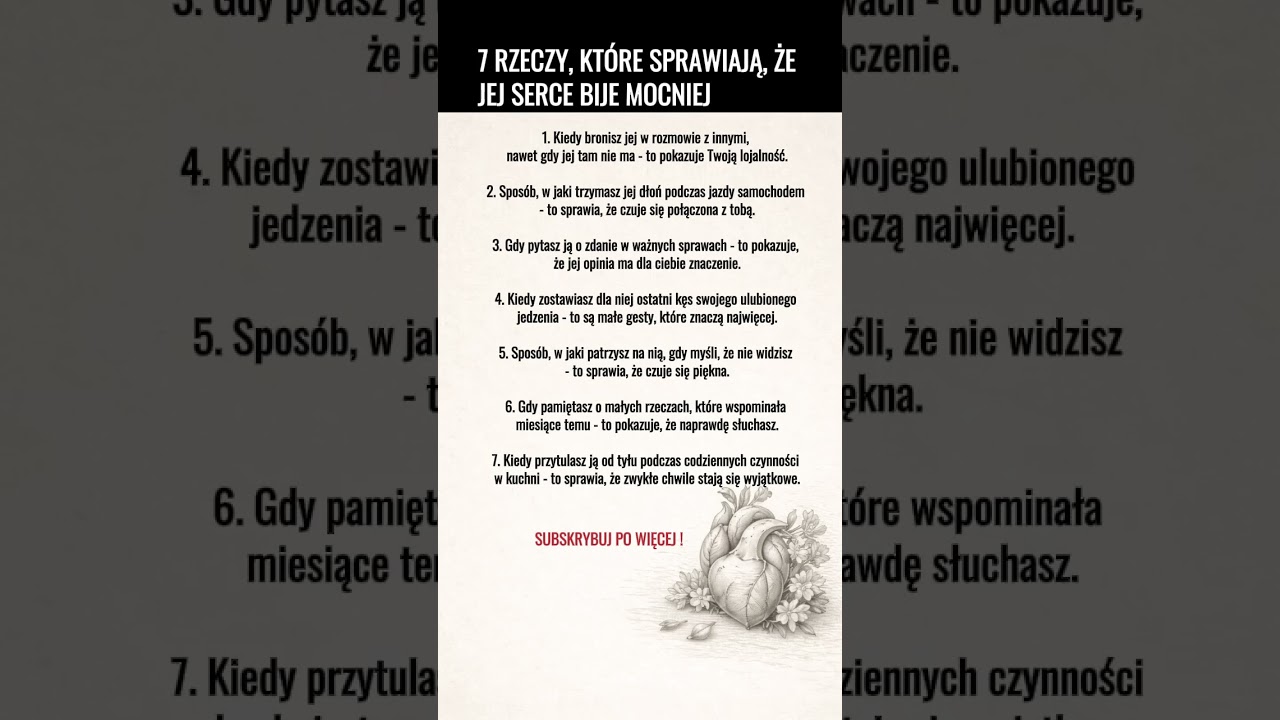 Jeśli to robisz, ona będzie całkowicie zaangażowana ❤️ 