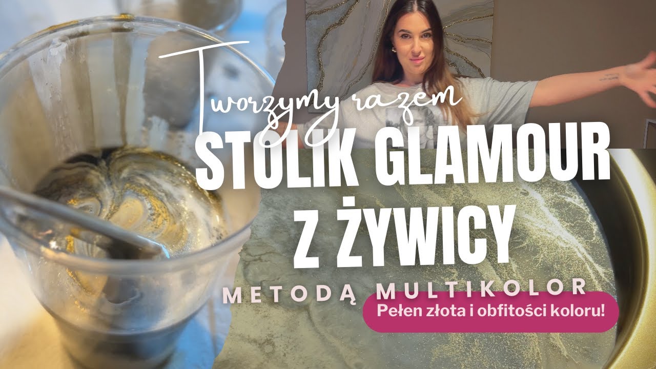 Z jednego kubka powstał stolik Odkryj metodę multikolor w żywicy