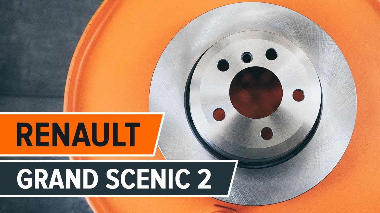 Kuinka vaihtaa takajarrulevyt ja takajarrupalat RENAULT GRAND SCENIC 2 -merkkiseen autoon