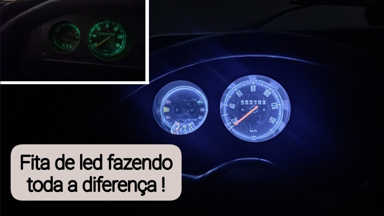Ilumina&ccedil;&atilde;o de LED no painel da Kombi ! Como fiz tudo