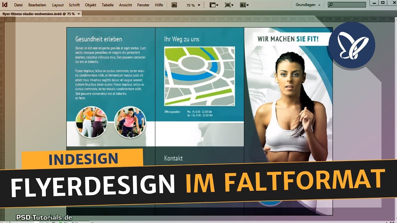 InDesign Tutorial: Flyerdesign im Faltformat erstellen || Teil 01
