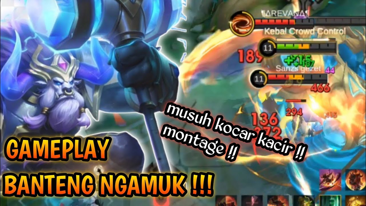 MUSUH KOCAR KACIR KENA MONTAGE ‼️ GAMEPLAY ROAM MINOTAUR ‼️ Mobile Legend Bang-Bang 
