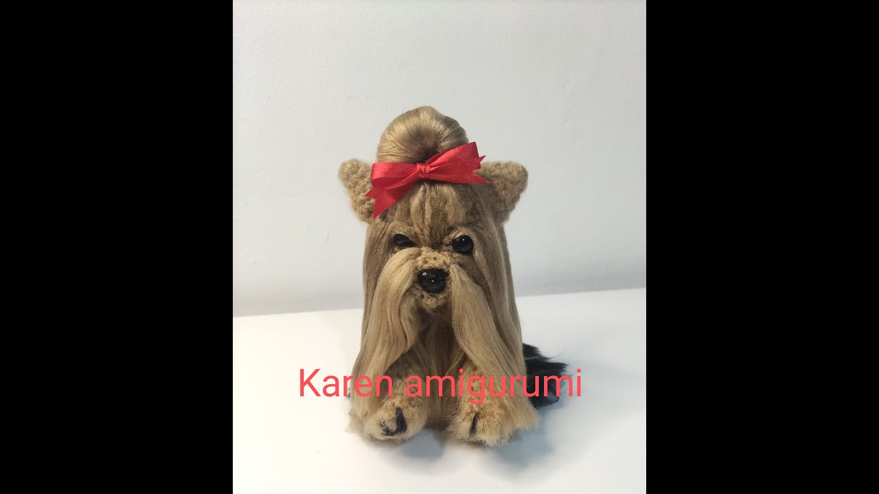 Yorkshire terrier amigurumi como hacer  el pelaje al Yorkshire terrier amigurumi parte 1
