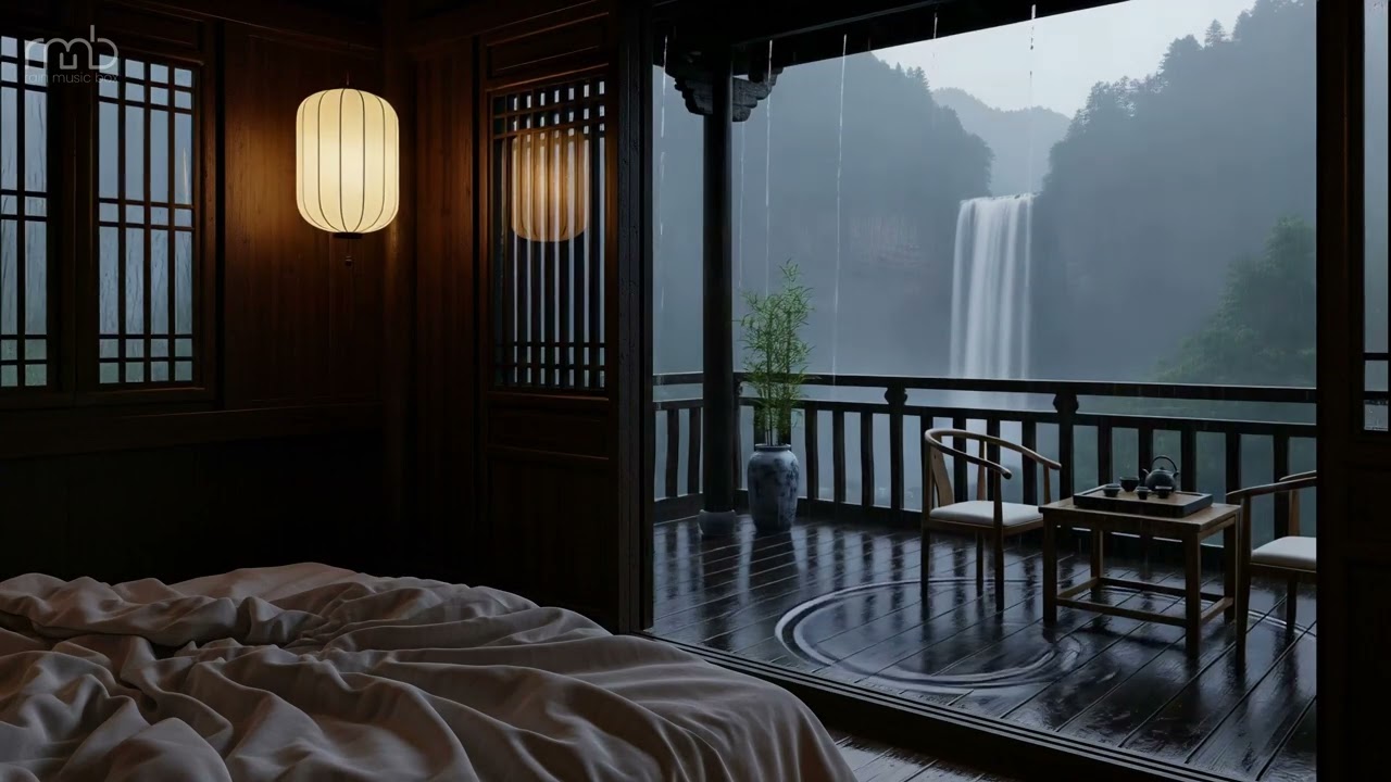 SLEEP BETTER | Bedtime music braided with rain, gentle and unhurried