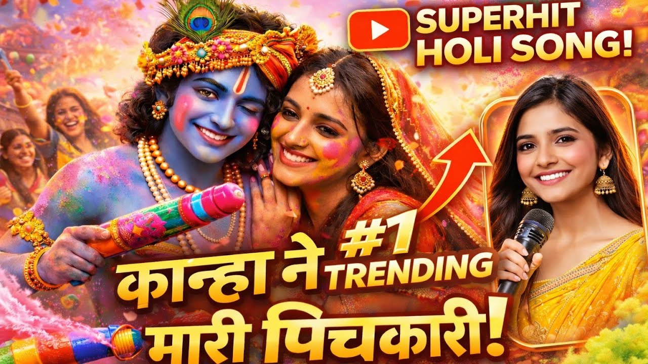  कान्हा ने मारी पिचकारी 💦  | Radha Krishna Holi Song 2026 | Superhit Holi Bhajan | Viral #1 Trending