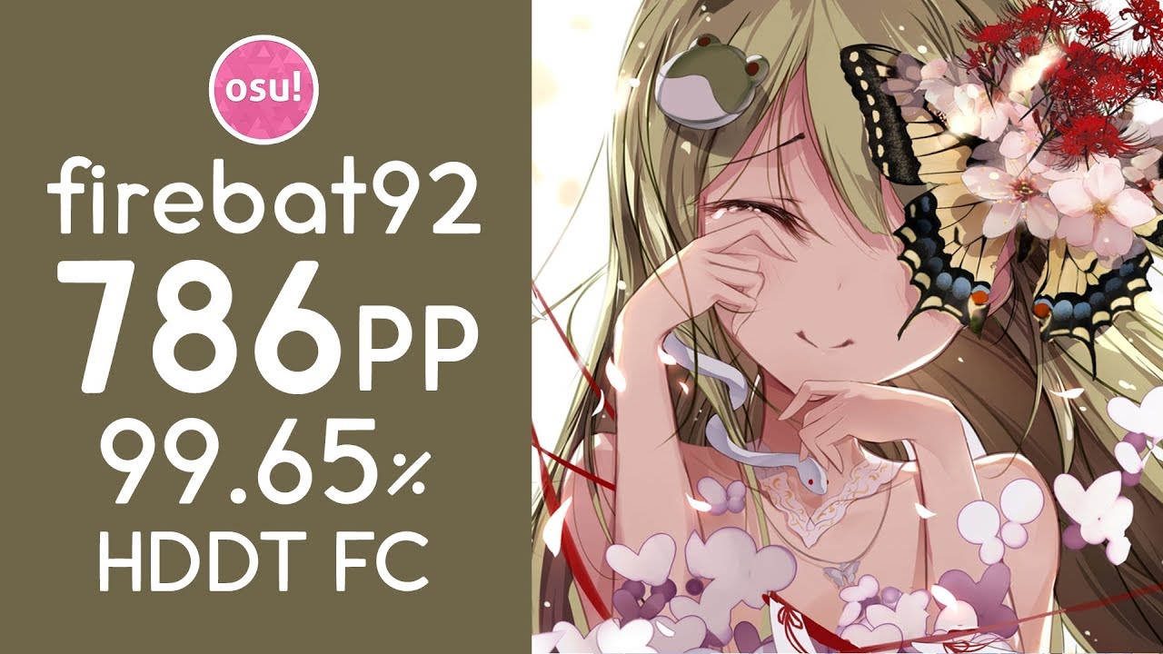 firebat92 | Aitsuku Nakuru - Monochrome Butterfly [Uniform] HDDT 99.65% FC 786pp #1 - osu!