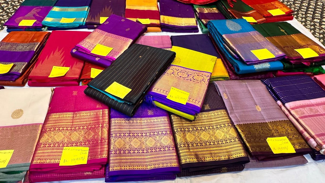 Chickpet Bangalore Wholesale Pure Handloom Silk Sarees Collection|Single Courier Avl 