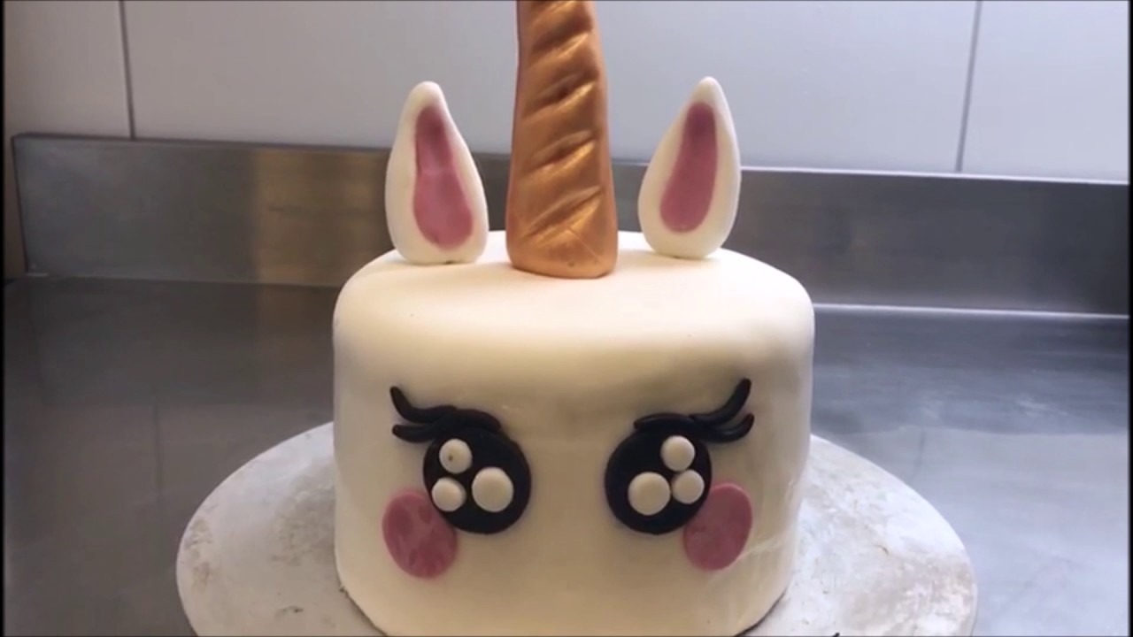 Einhorn Fondant creme Deko Torte - Leicht zum selber machen