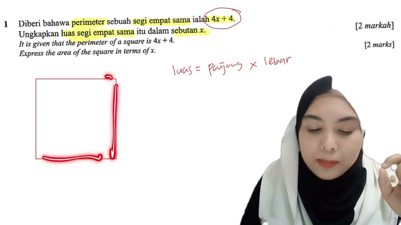 SPM sebenar 2021 | Matematik Kertas 2 (Ungkapan Kuadratik)
