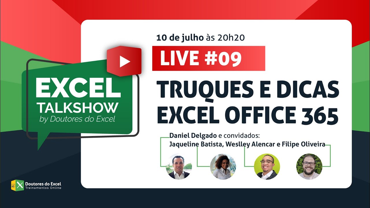 #ExcelTalkShow - LIVE 9 - Truques e Dicas - Excel Office 365