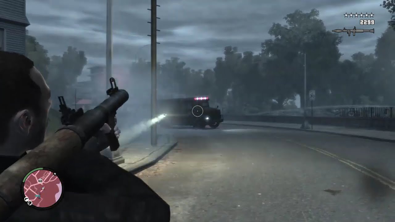 GTA IV 6 Star Wanted Level Epic Shootout Police Escape