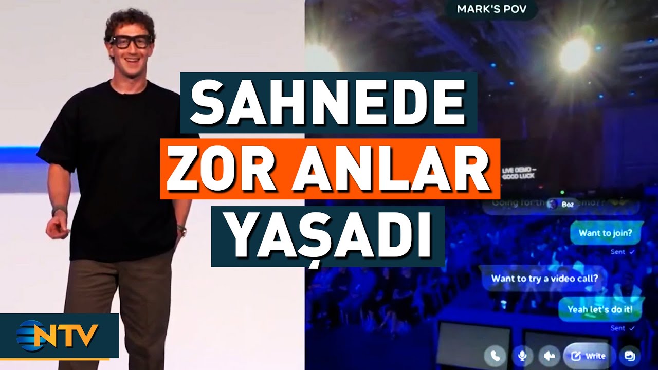 Meta Yeni Akıllı G&ouml;zl&uuml;klerini Tanıttı, Sahnedeki Aksaklık Zuckerberg'e &Ccedil;ok Zor Anlar Yaşattı | NTV
