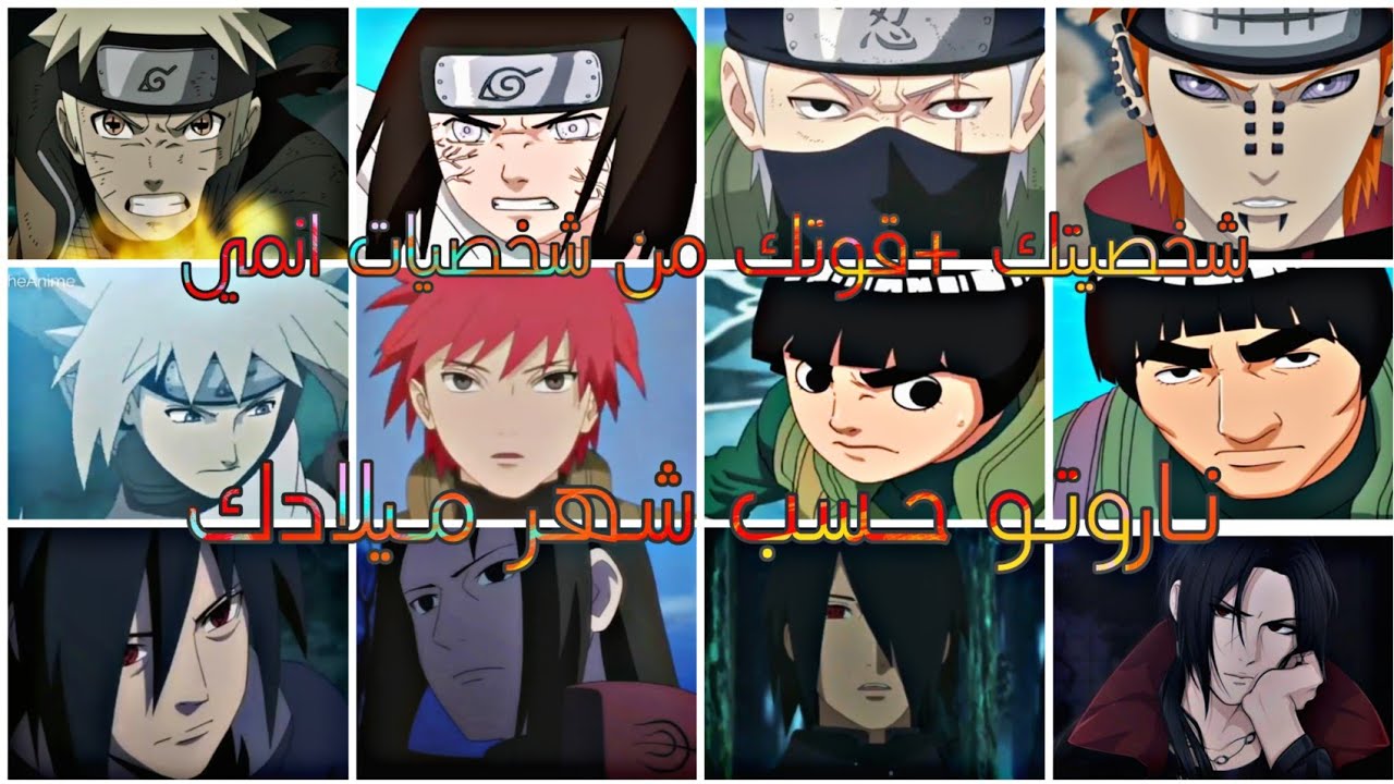 شخصيتك + قوتك من شخصيات انمي ناروتو حسب شهر ميلادك 2021