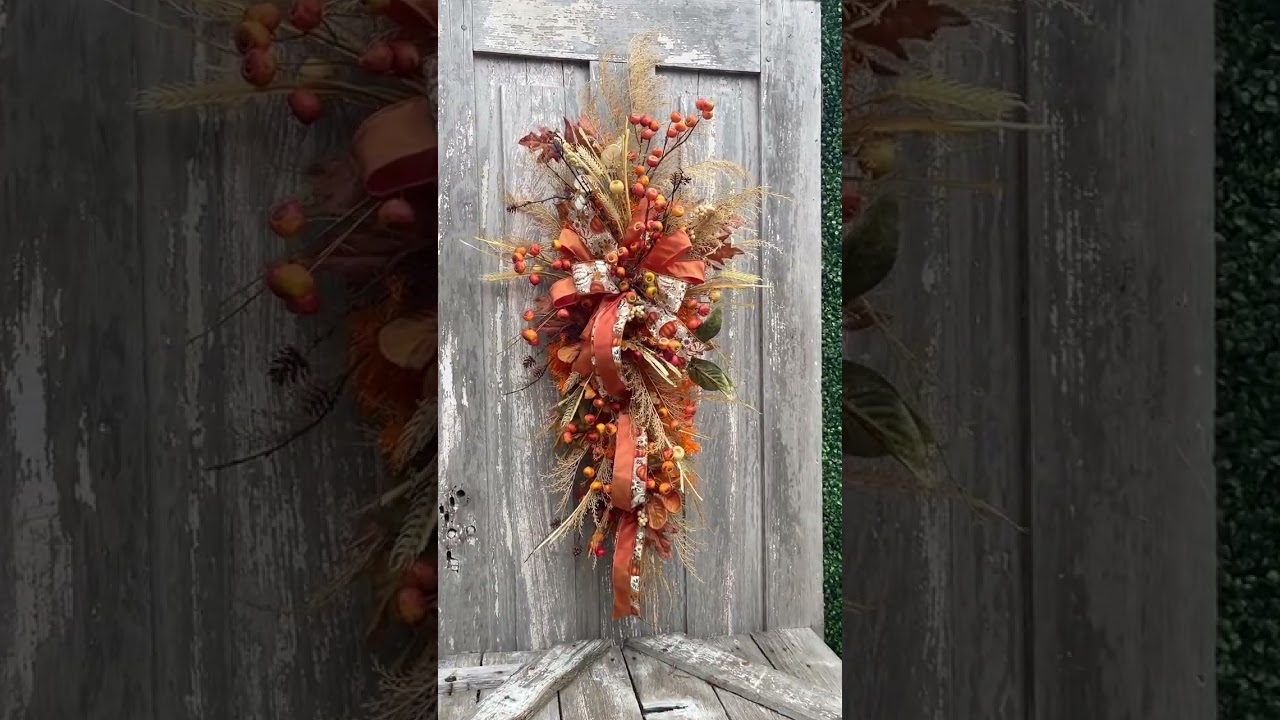 How to Make a Fall Berry Autumn Swag for Your Door from KDS