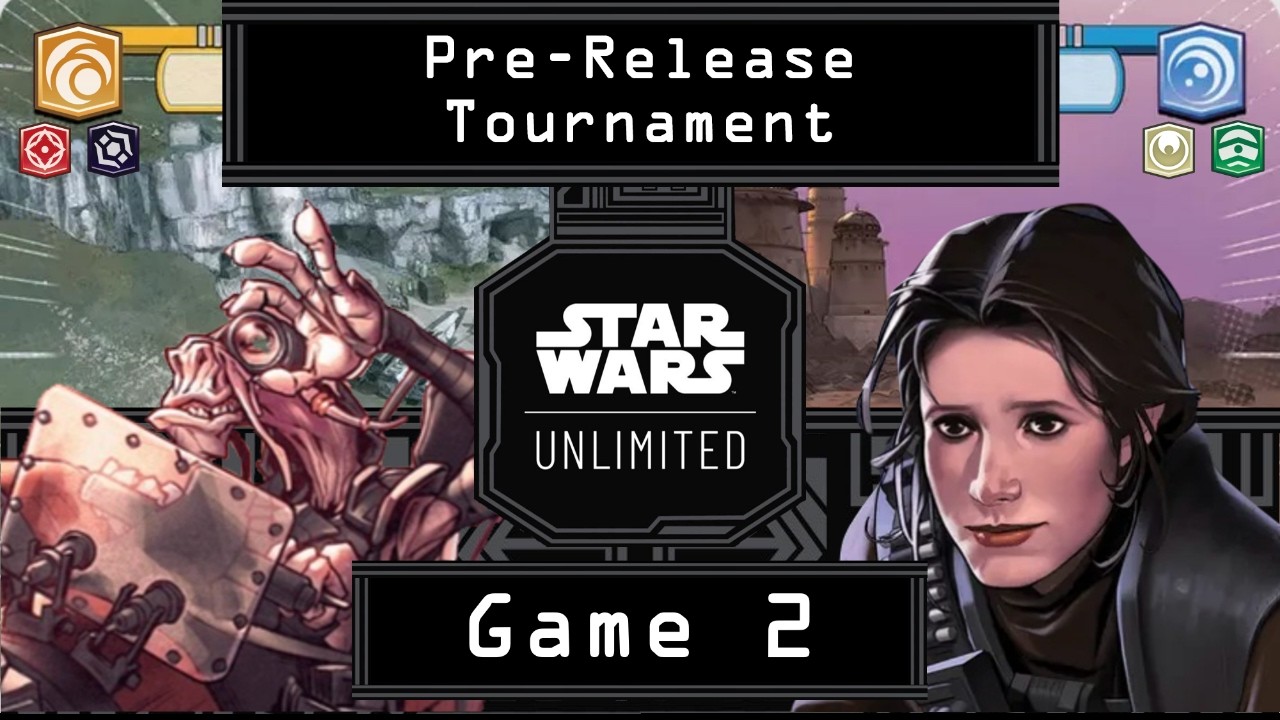 Star Wars Unlimited Pre-Release SEC: Sebulba (LAW) SplashYellow vs. Leia Organa (LAW) SplashBlue
