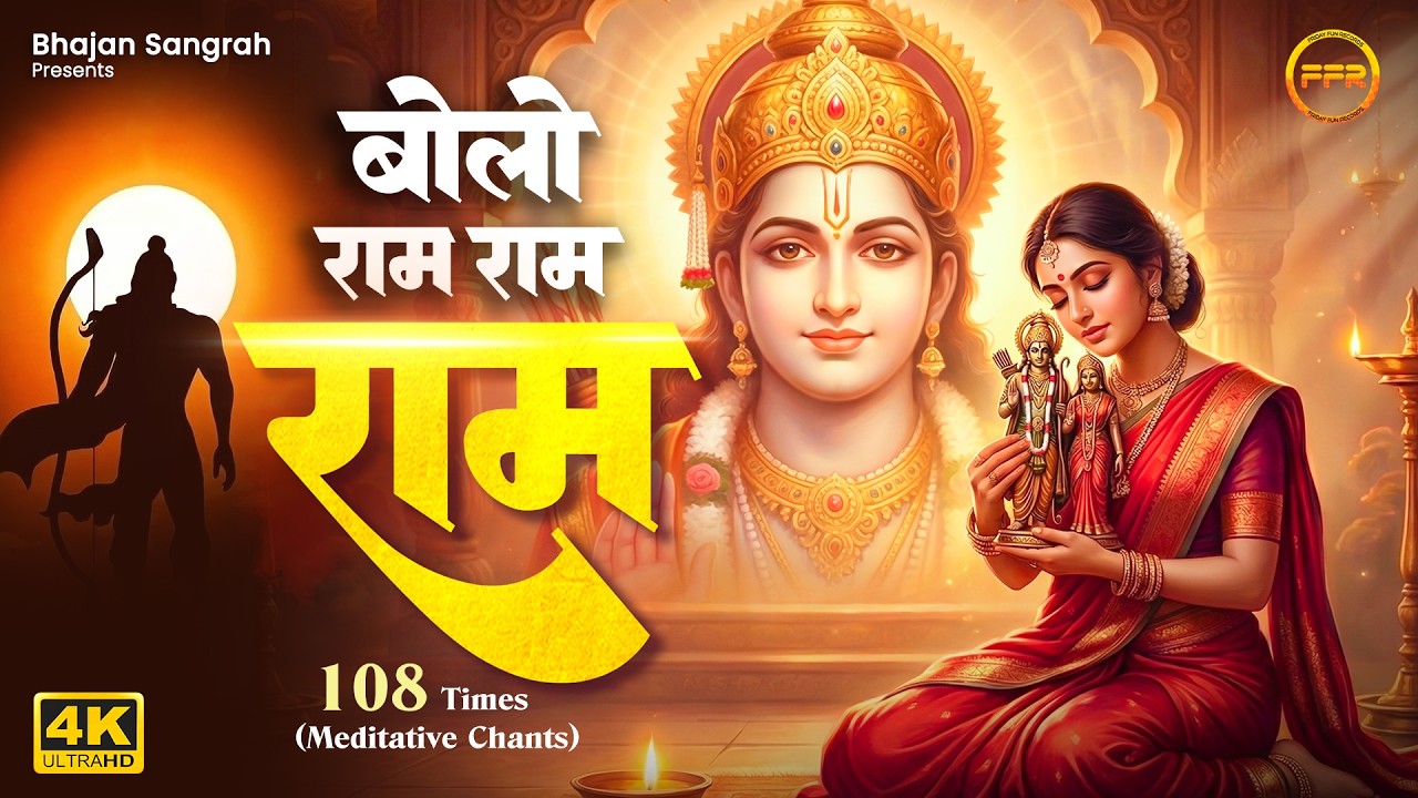 श्री राम नाम जाप - बोलो राम राम राम  | Shri Ram Naam Jaap 1008 Times | Shri Ram Jap | Morning Bhajan