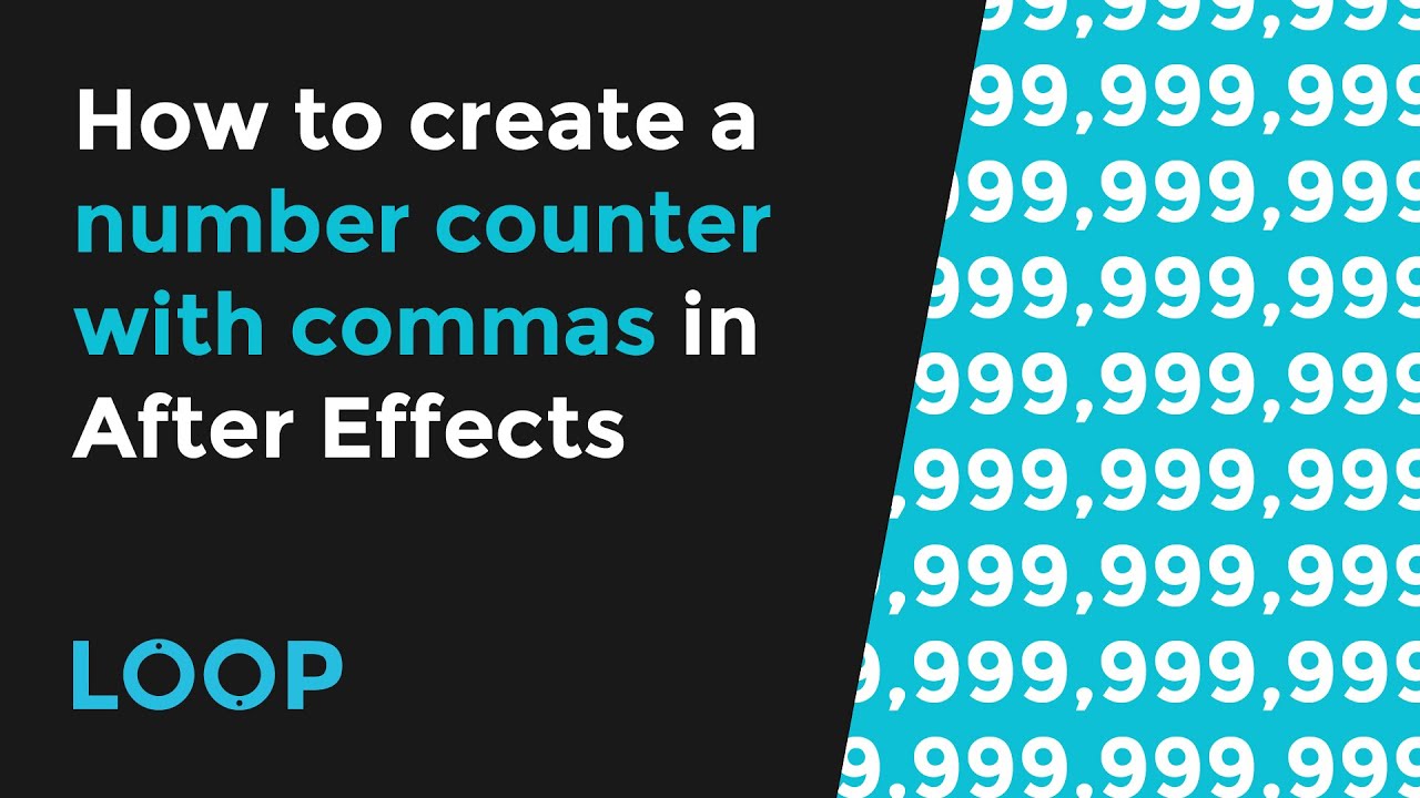 How to create a number counter with commas in After Effects (the new way)