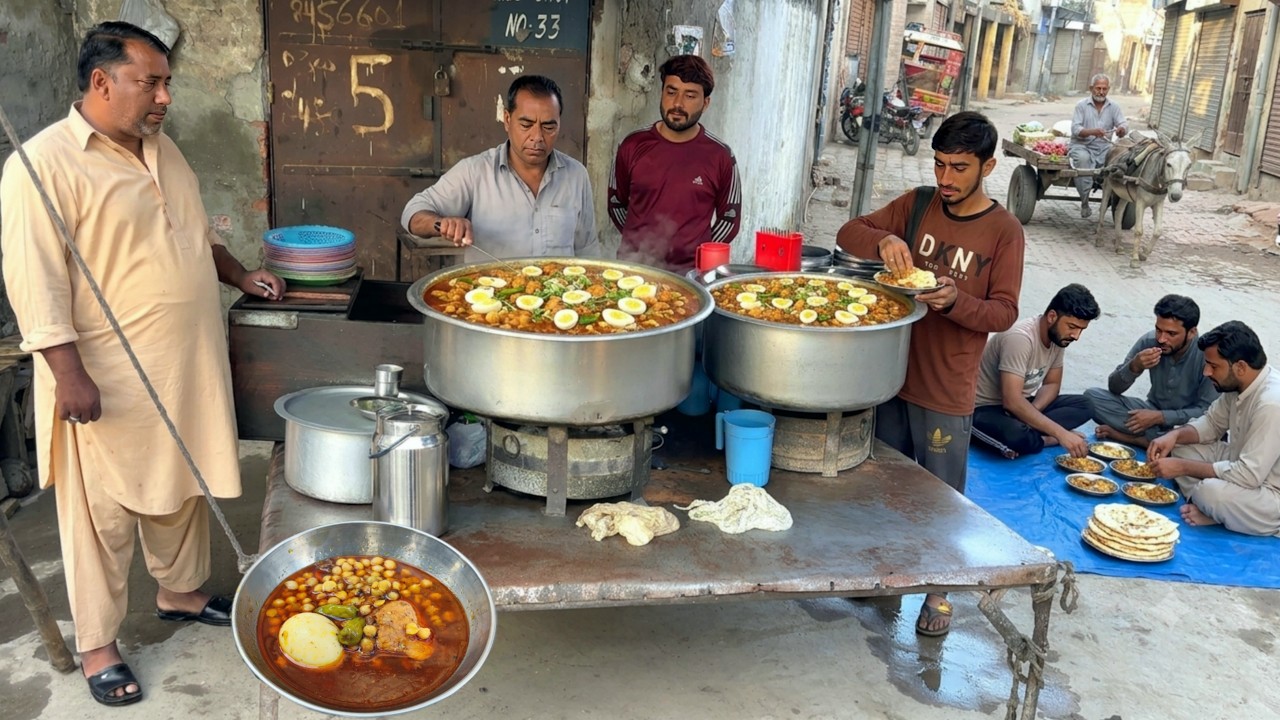 50 Rs /- 😱AMAZING Forgotten Village BREAKFAST | PAKISTANI Classic CHICKPEAS| STREET Food in PAKISTAN
