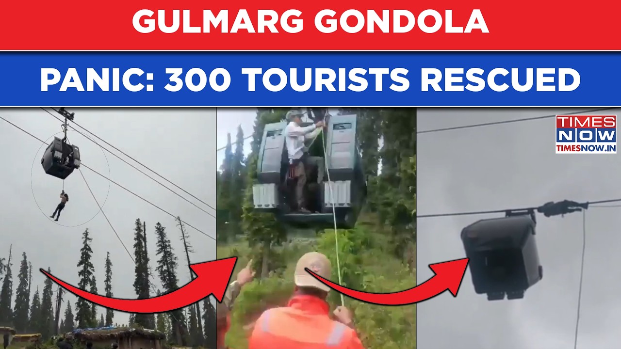 300 Tourists Rescued After Gulmarg Gondola Breakdown Sparks Mid-Air Panic