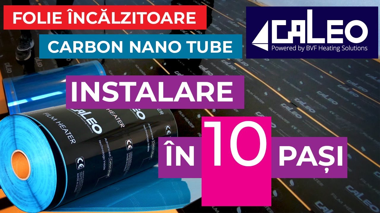 Încălzire electrică în pardoseală - instalare folie încălzitoare CALEO Carbon Nano Tube