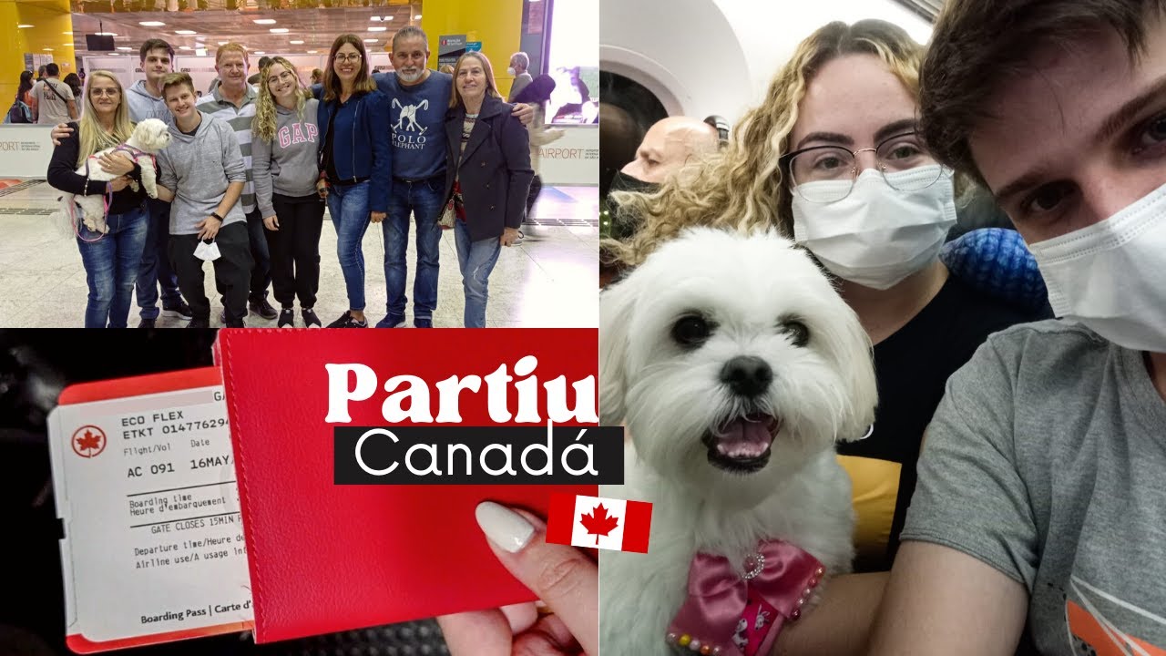 CHEGAMOS CANADÁ! Despedida da família, VLOG no aeroporto e chegada no Canadá 🇨🇦✈️