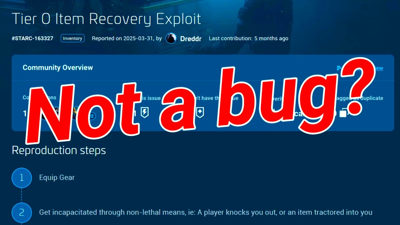 4.6 Item recovery exploit still not fixed - One year later