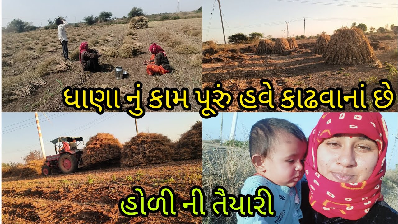 કામ ની બઘડાટી બોલે હમણાં ને હોળી ની તૈયારી હાલે #vlog #holi #video 