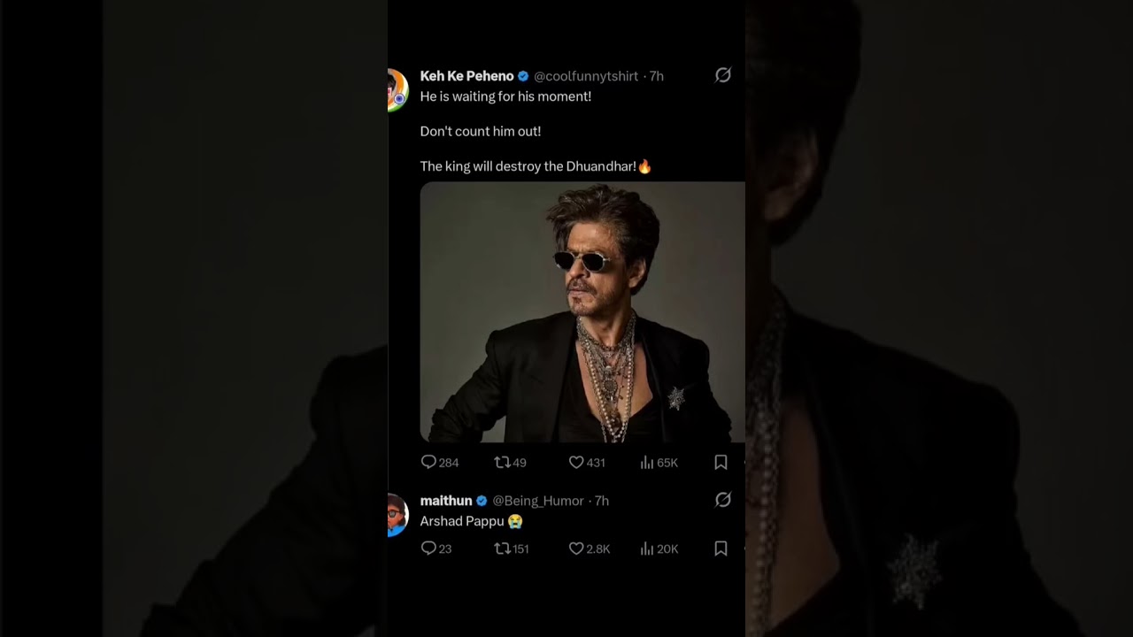 Srk AKA Arshad pappu🤣🤣        #shorts #srk #dhurandhar #ytshorts