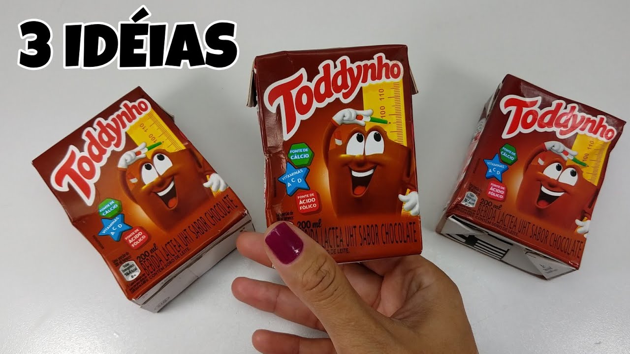 3 IDEIAS INCRÍVEIS COM CAIXINHAS DE ACHOCOLATADO ♥️🍫