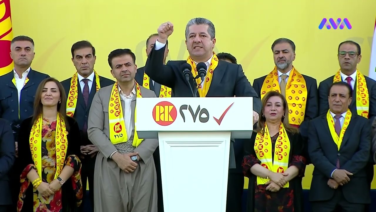 هەزاران گەنج و پیری شەقڵاوە لە پێشوازی مەسرور بارزانی