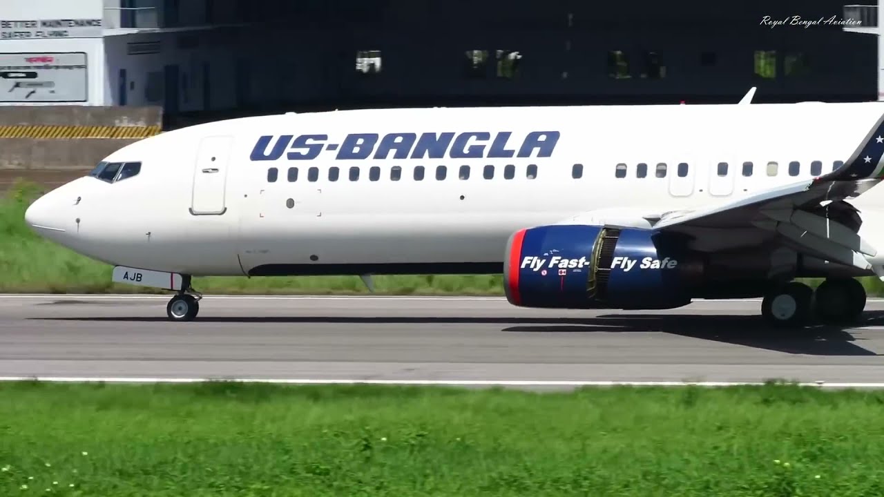 US Bangla 737 landing & Takeoff at Chittagong