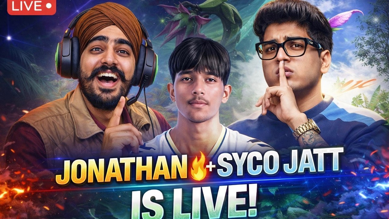 JONATHAN 🔥 + SYCO JATT LIVE | BGMI PRO GAMEPLAY 😱 #bgmilive